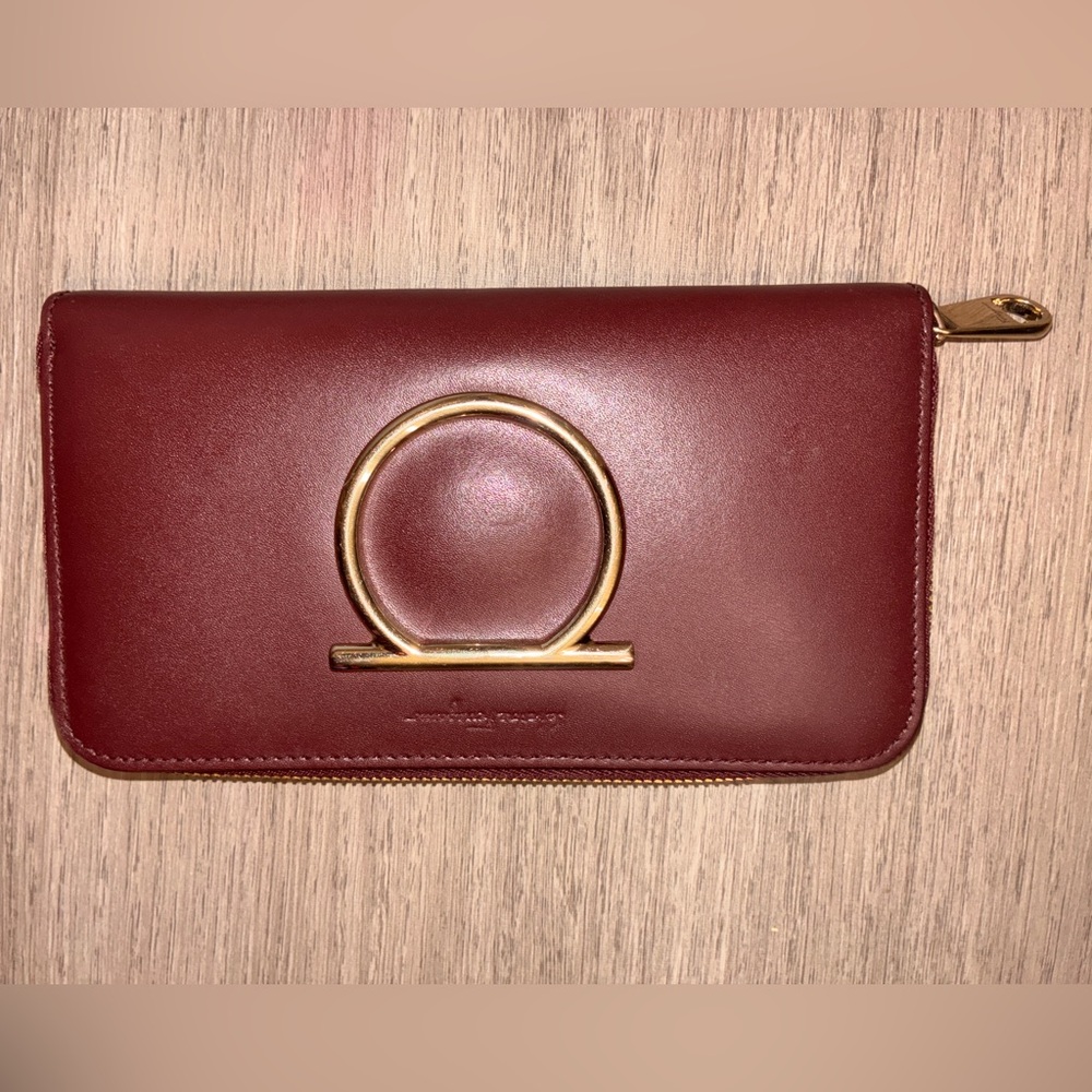 Salvatore Ferragamo Burgundy Leather Wallet